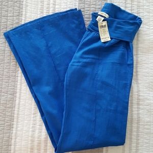 Knit Foldover Linen Pant